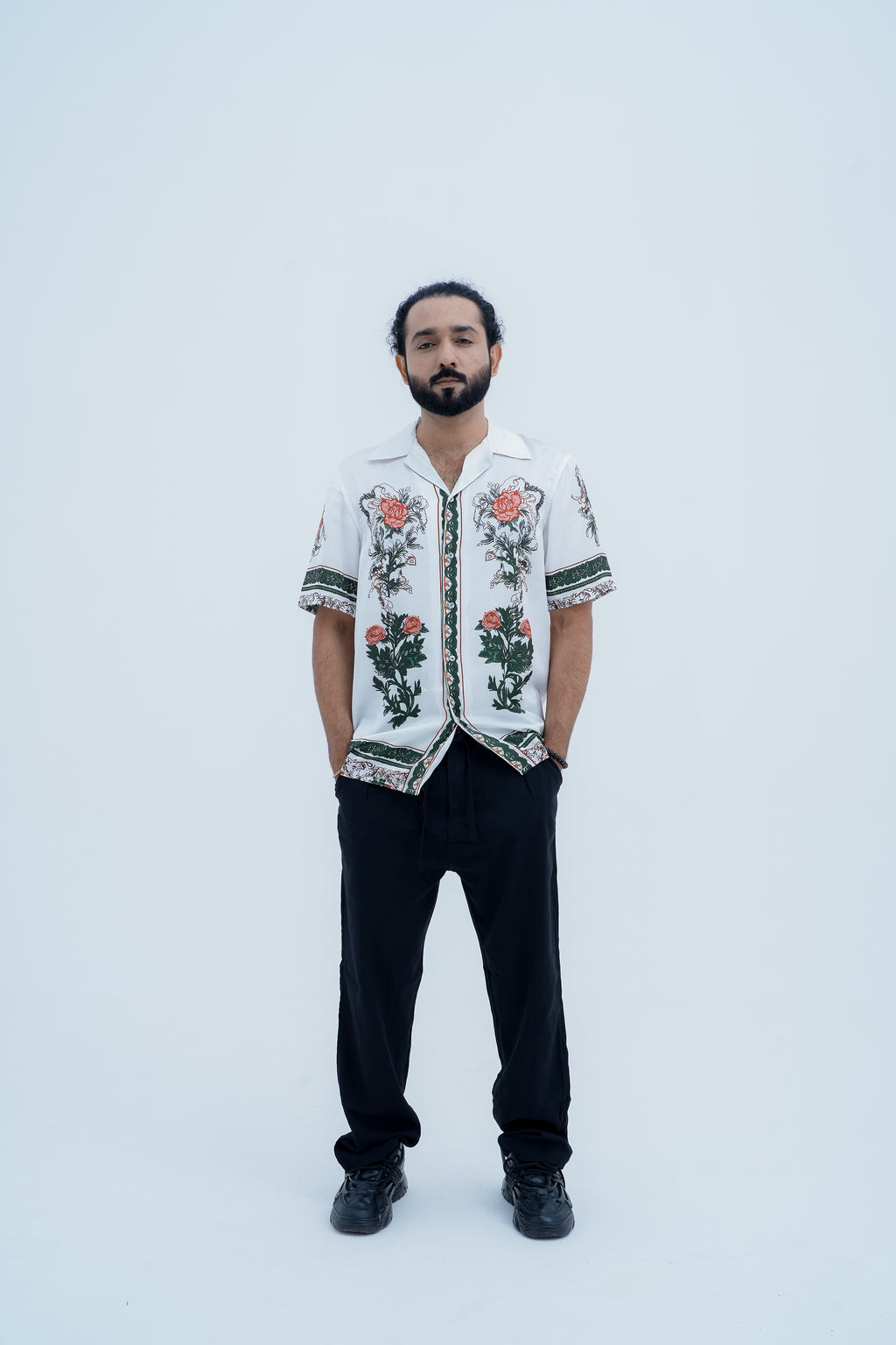 Meadow Border Print Shirt - front view