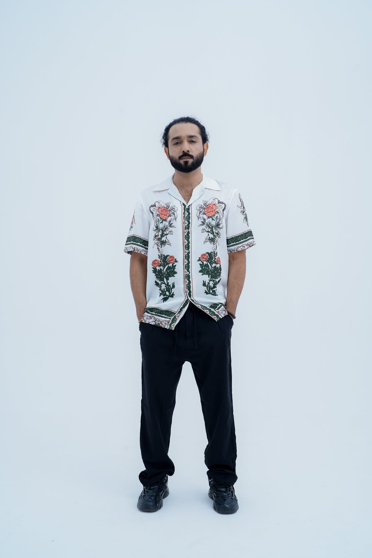 Meadow Border Print Shirt - front view