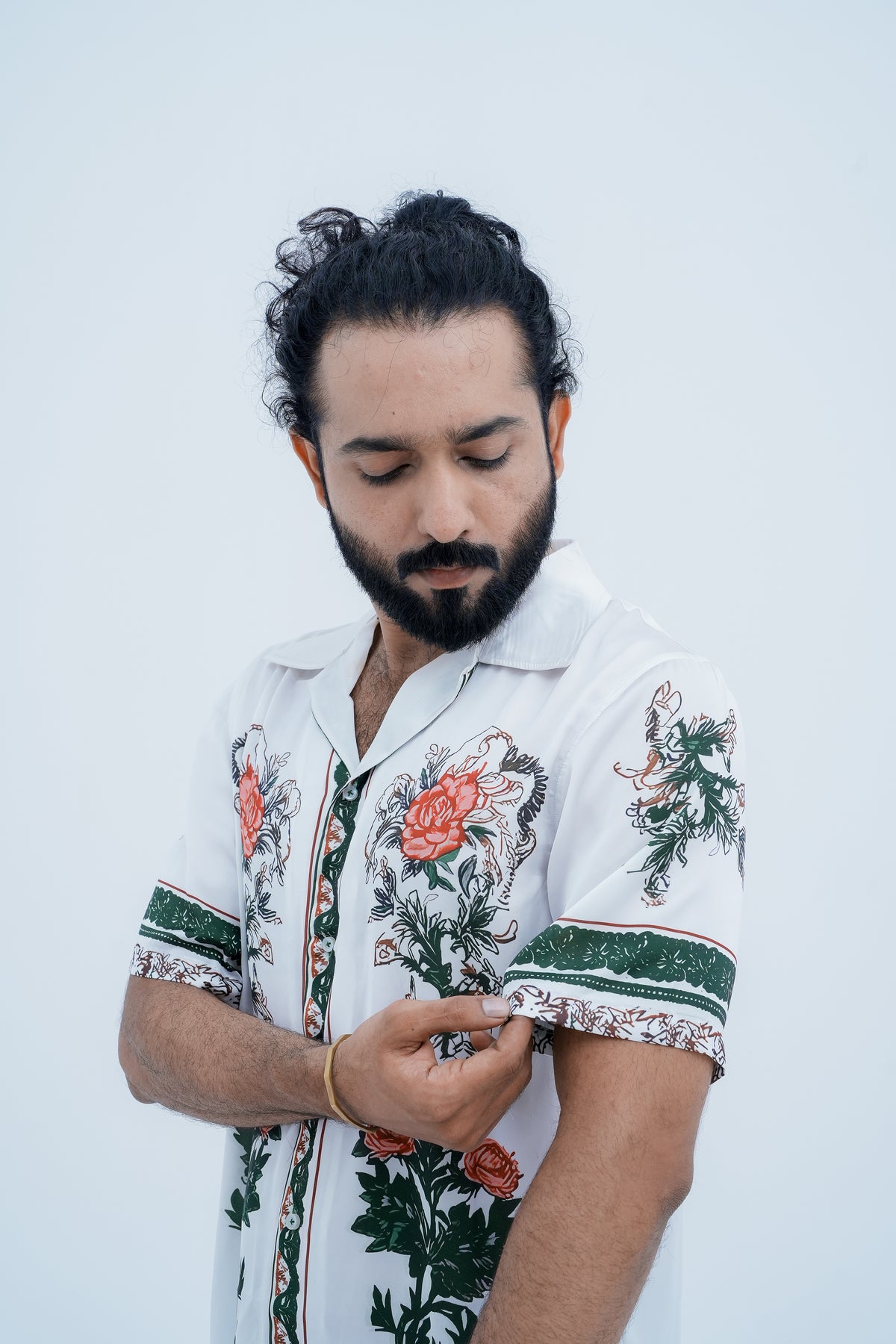 Meadow Border Print Shirt - front pose