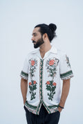Meadow Border Print Shirt - side profile
