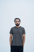 Onyx Contrast Tee - front view standing